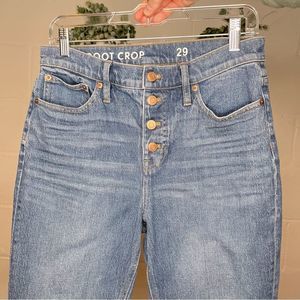 J. Crew | women denim boot cut cropped button fly